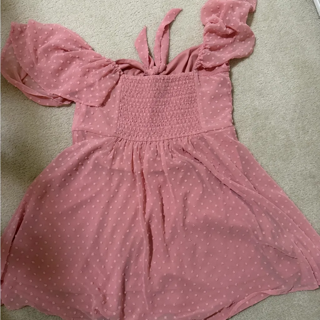 Miami  Pink Textured Dress - Image 4