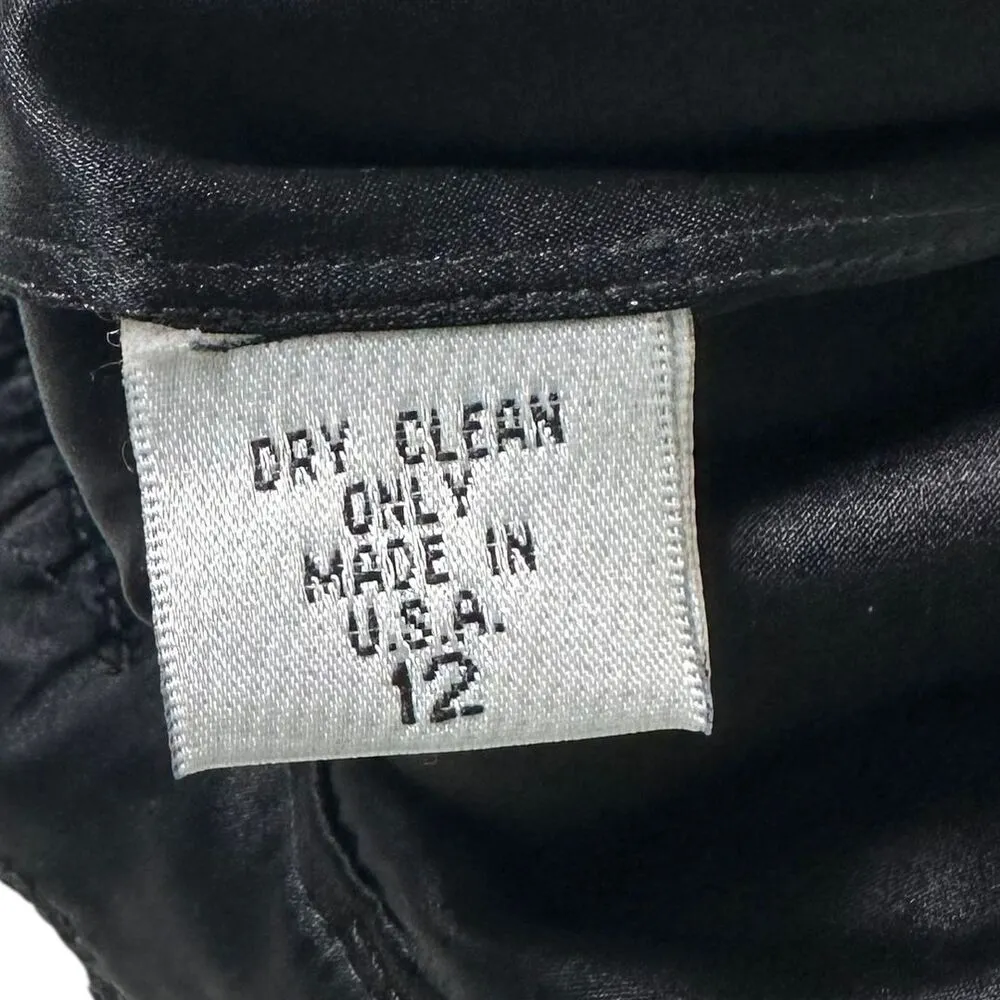 Monique Lhuillier Black Lace Floral Lined A-line Skirt Women Size 12 | 42-4 - Image 5