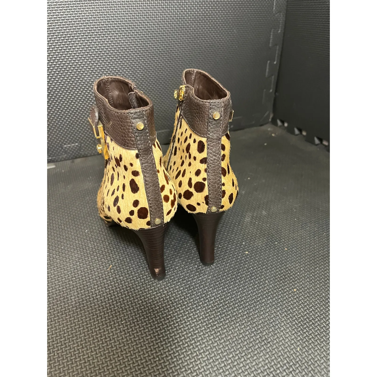 Tory Burch Priscilla Animal Print Bootie Calf Hair Cheetah Leopard‎ Womens 8.5 - Image 9