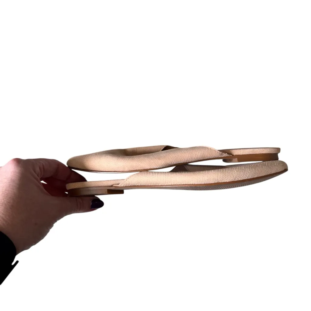 Madewell - Remi Mule Flats Blush Nude Suede Leather Slip-On Shoes Sz 6.5 - Image 8