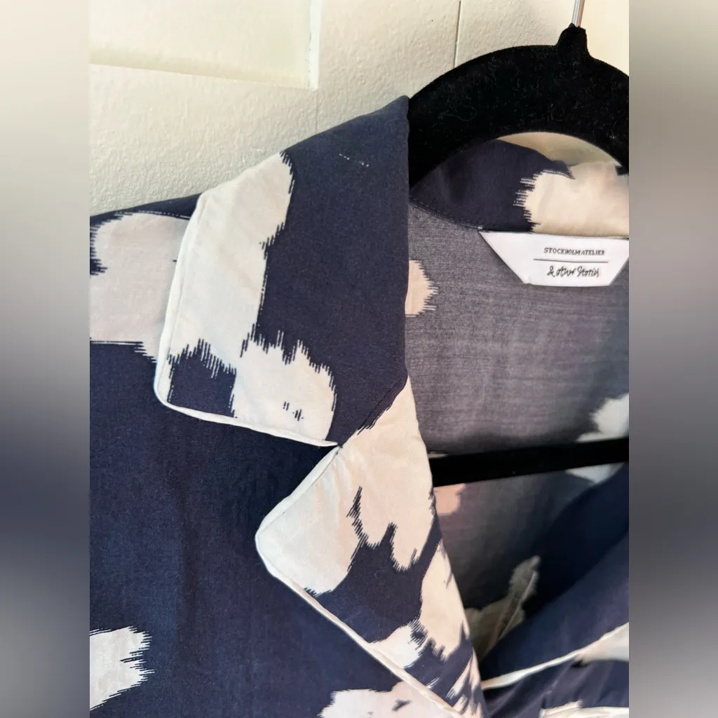 & Other Stories Women’s Pajama Style Button Down Shirt‎ Size 4 - Image 5