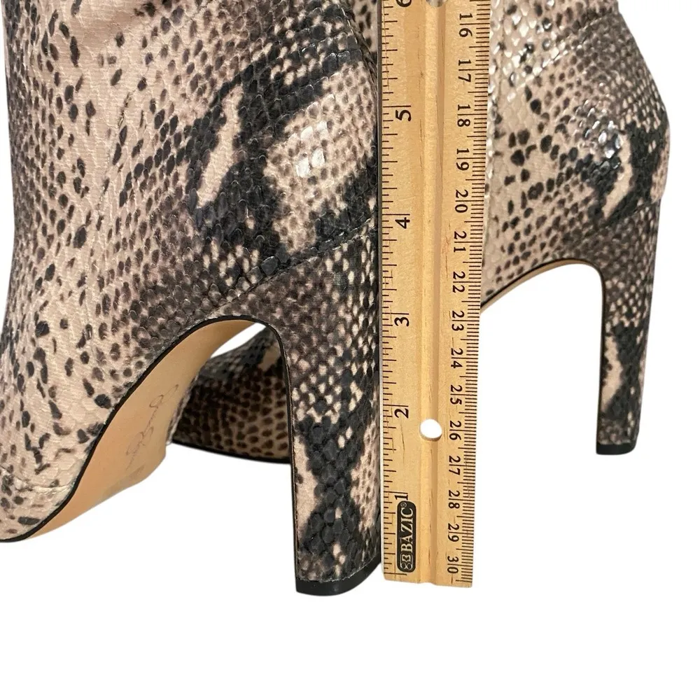 Jessica Simpson Briyanne Women's 8.5 M Python Print Stretch Stiletto Ankle Boots - Image 9