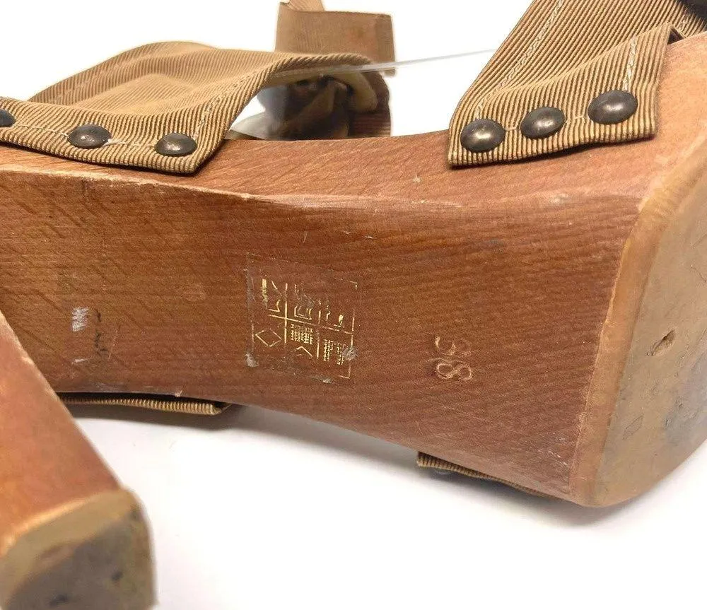 STELLA MCCARTNEY Brown Grosgrain Lace Up Sling Back Heels - Image 11