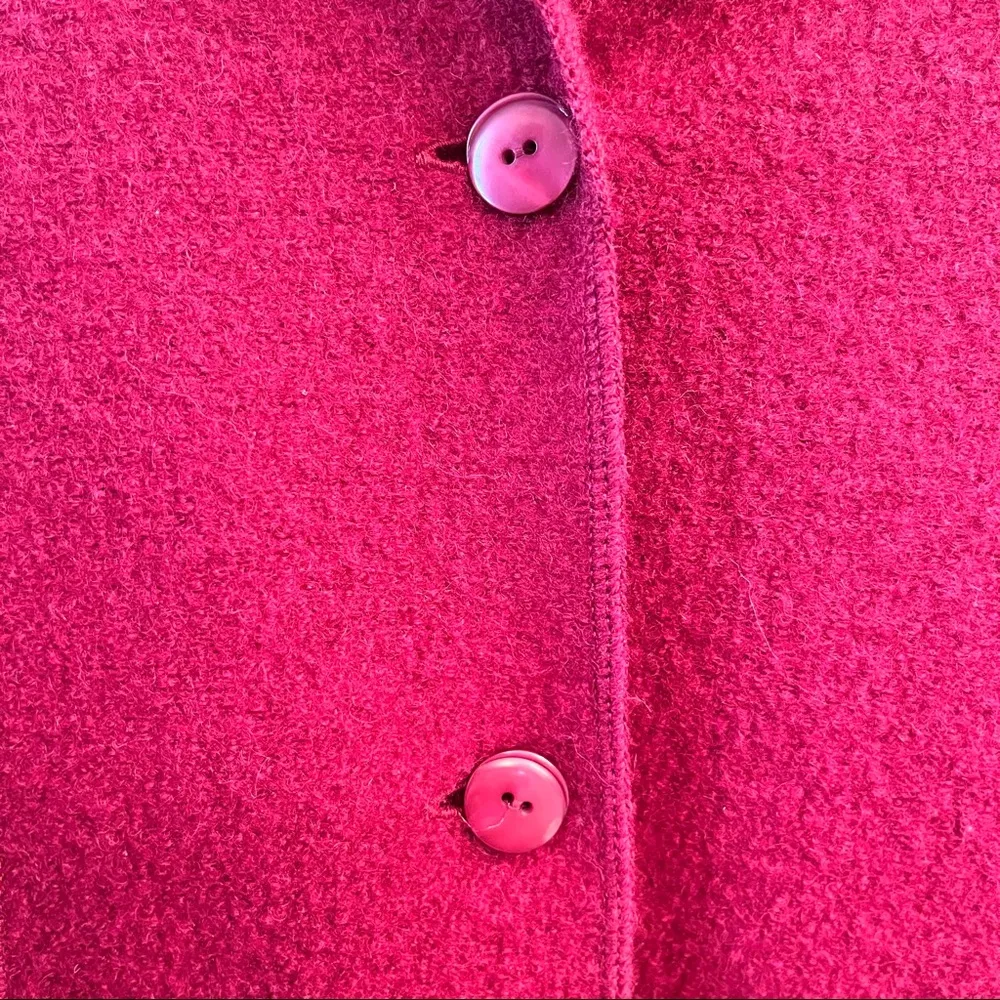 Jones New York Country Red 100% Wool Jacket Coat - Image 9