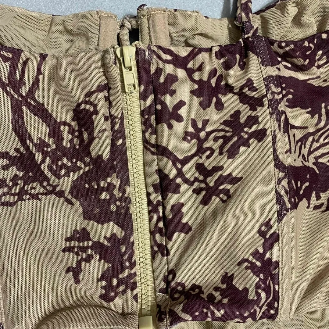 RARE Y2K Tic Toc Brown Toile Mesh Corset Top Woodland Fairy Fairycore - Image 4