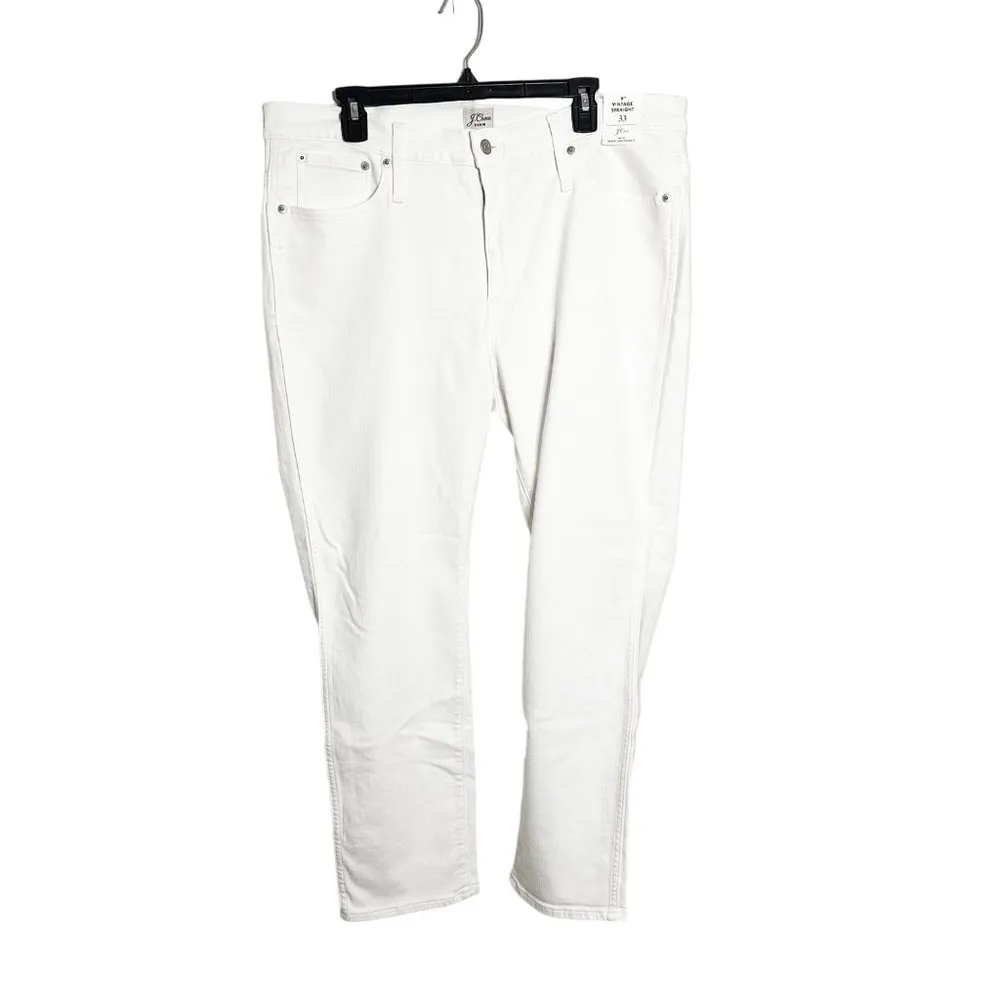 J. Crew 9" Vintage Slim-Straight Jeans White Women's Size 33 Denim Jean - Image 2