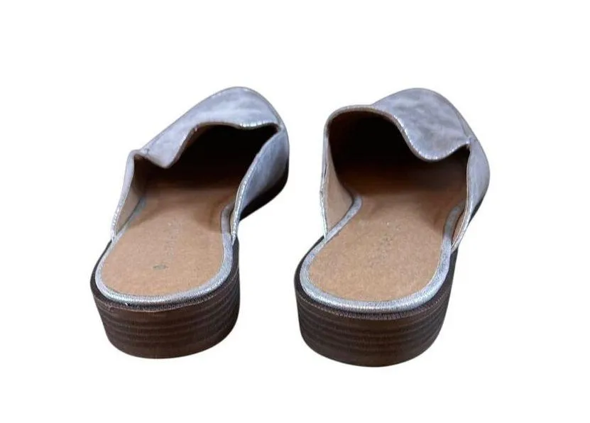 Madden Girl Size 8.5M Pointed Classic Toe Gitter Slip On Loafer Silver - Image 10