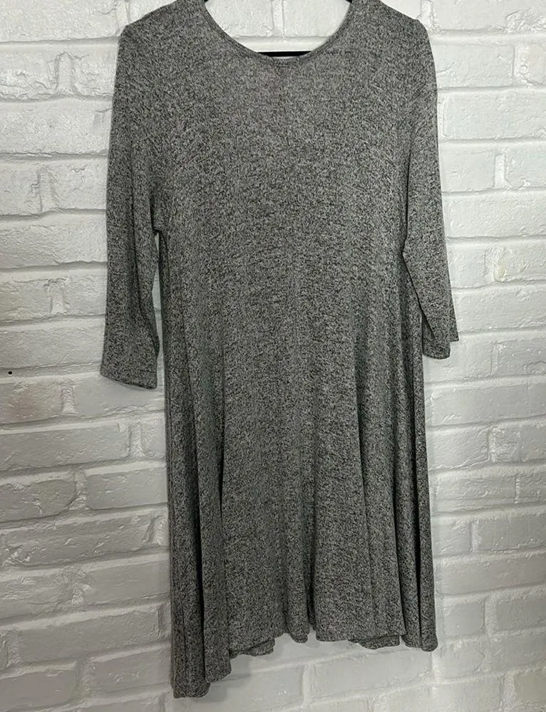 Super Soft Plush Skater mini Dress Grey scope neck‎ Womens size M conditions NEW Size M - Image 5