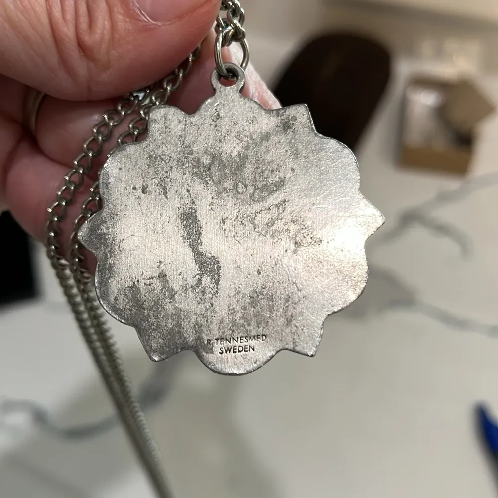 Pewter snowflake ❄️ pendant from Sweden 🇸🇪 Silver - Image 3