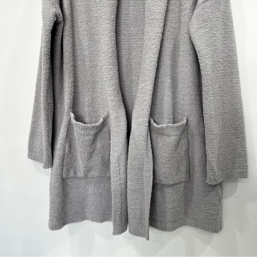RDI Gray Soft Plush Comfy Open Front Cardigan With Pockets Size Small Shawl - Image 4