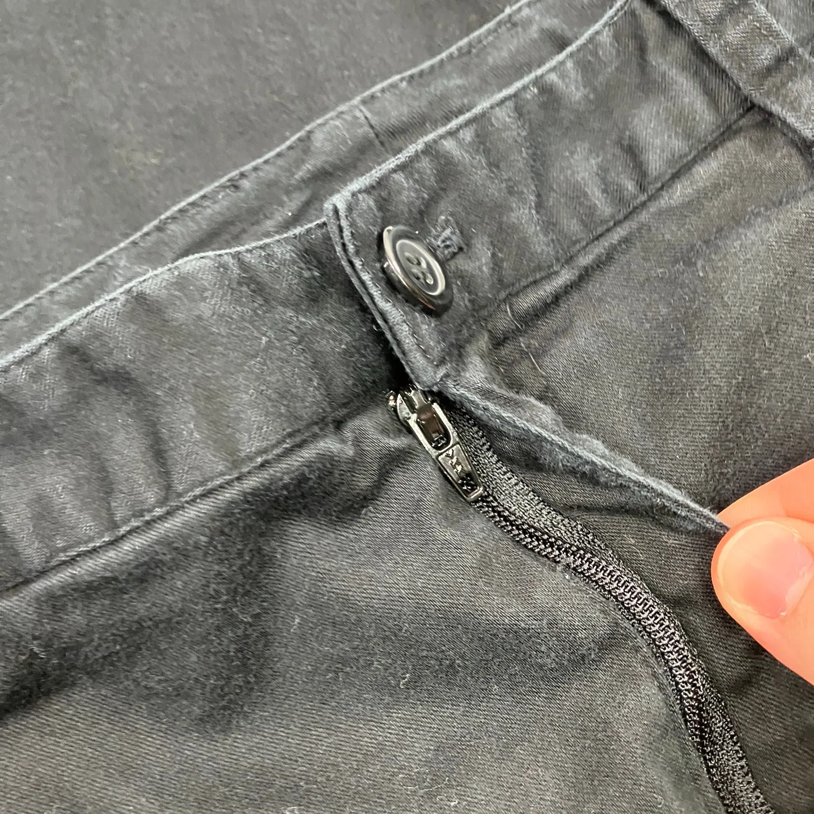 Talbots | Vintage Pants Stretch Tapered Leg Black Cotton Spandex Womens 14 - Image 2