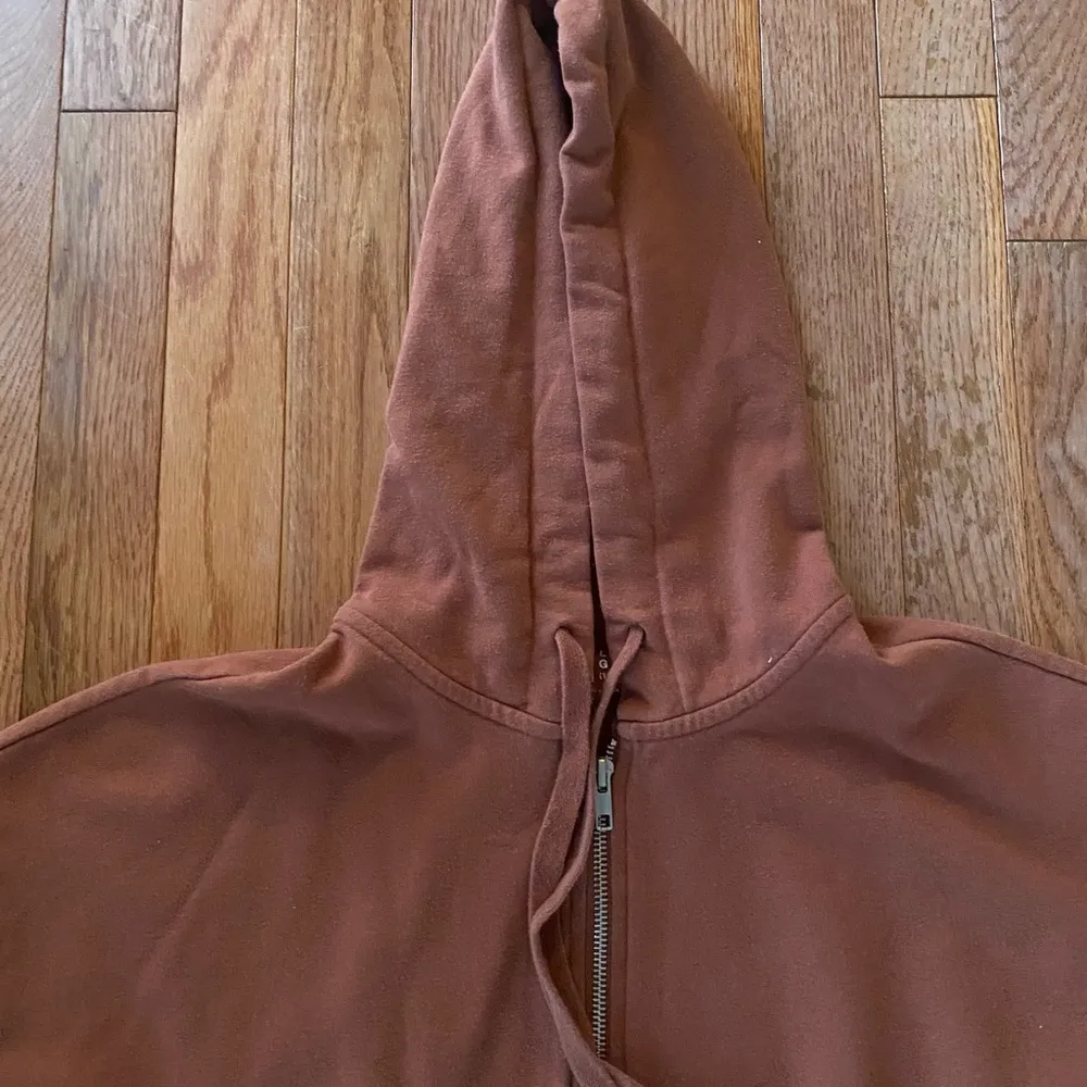 rust brown zip up jacket hoodie - Image 2