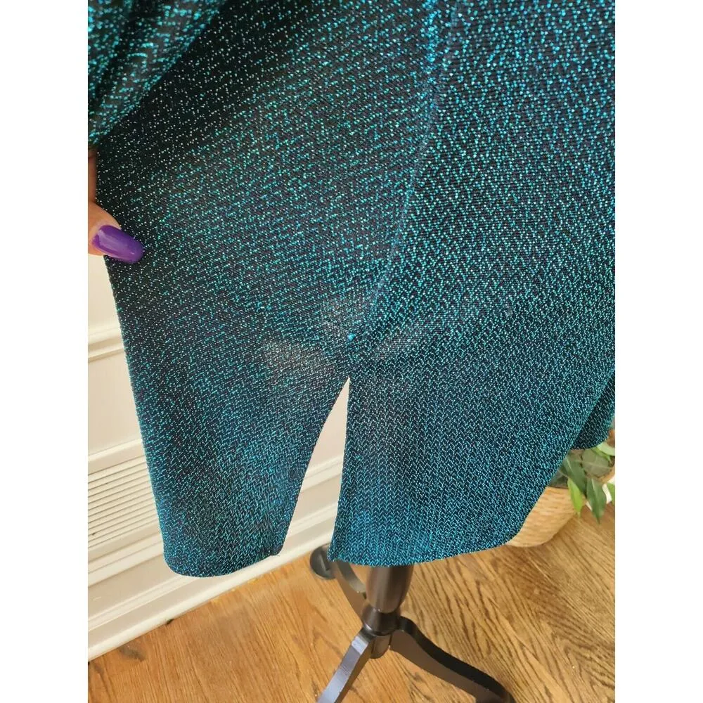 Slinky Brand Women's Blue Polyester Round Neck Long Sleeve Pullover Sweater 1X - Image 7