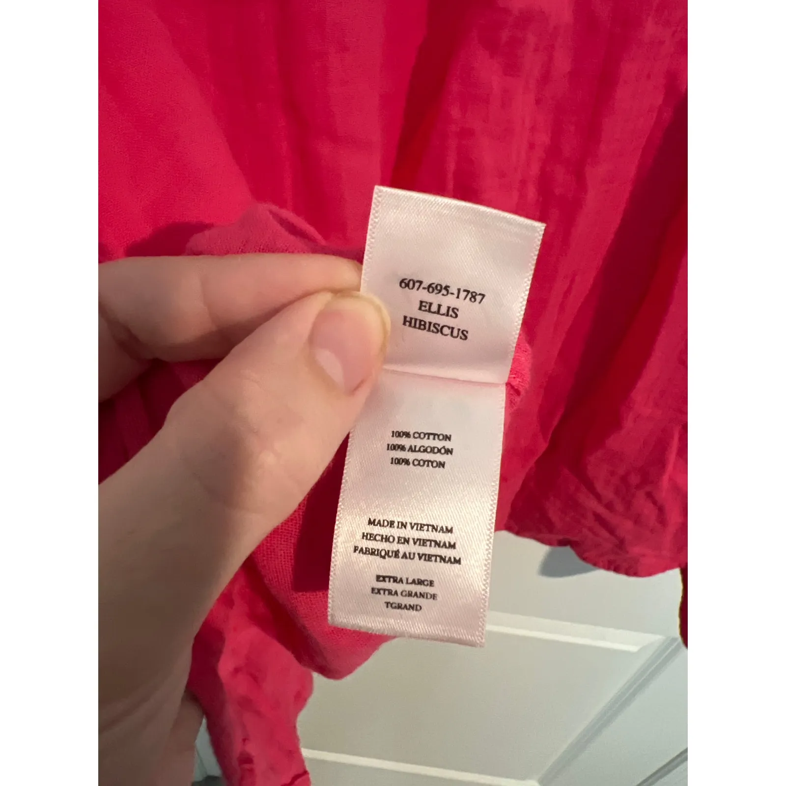 Rails Long Sleeve Button Top – Size XL – Hot Pink - Image 6