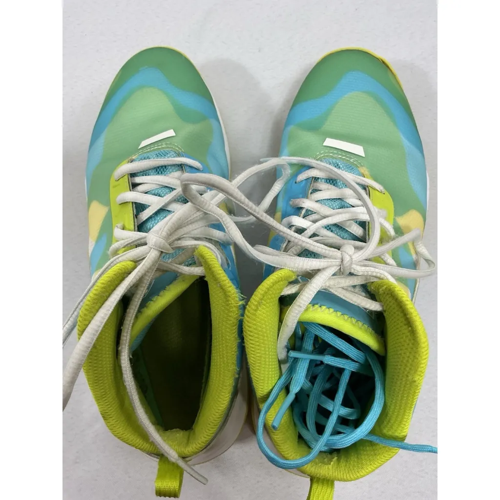 Womans Moolah Phantom Mid High Top Sneakers 9 Multicolor Laceup Round Toe Green - Image 5