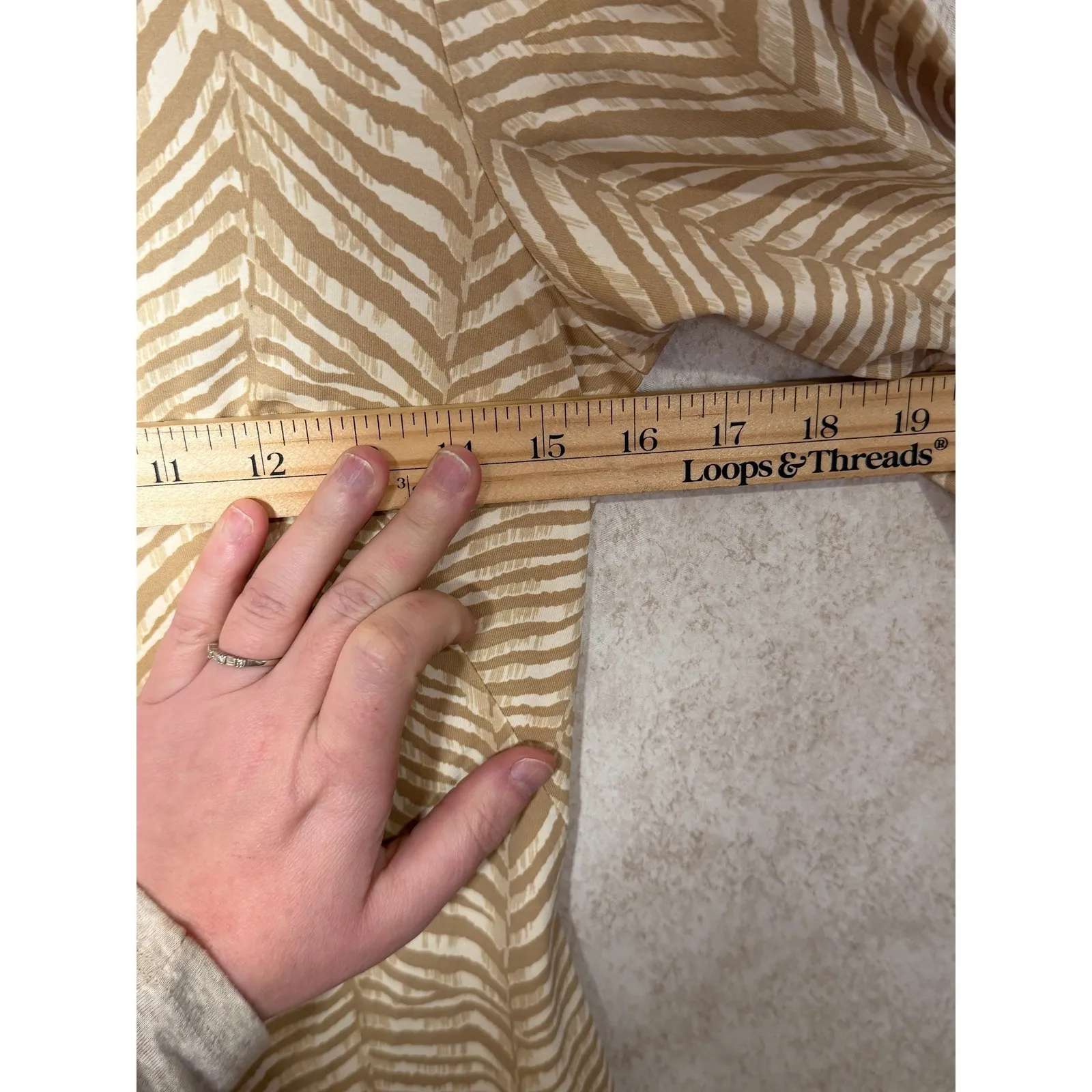 J McLaughlin Sophia Catalina Cloth Sheath Dress 3/4 Sleeve Tan White XS Career - Image 6