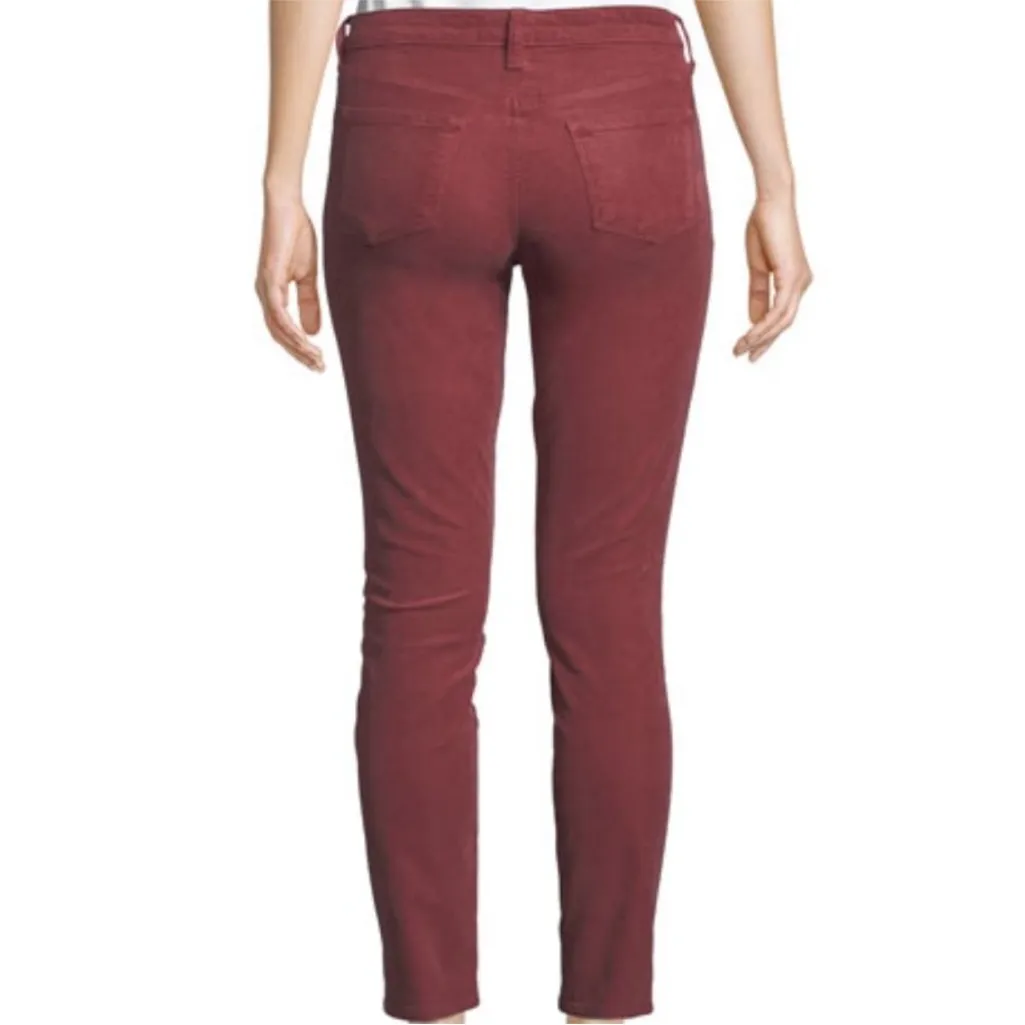 NWT J Brand Mid-Rise Corduroy Skinny Leg Cherry Red Jeans, 28 - Image 6