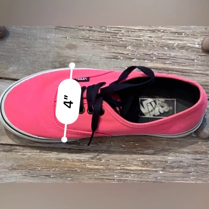 Vans Men’s 6.5/Women’s 8 Hot Pink Low Rise‎ Sneakers - Image 9