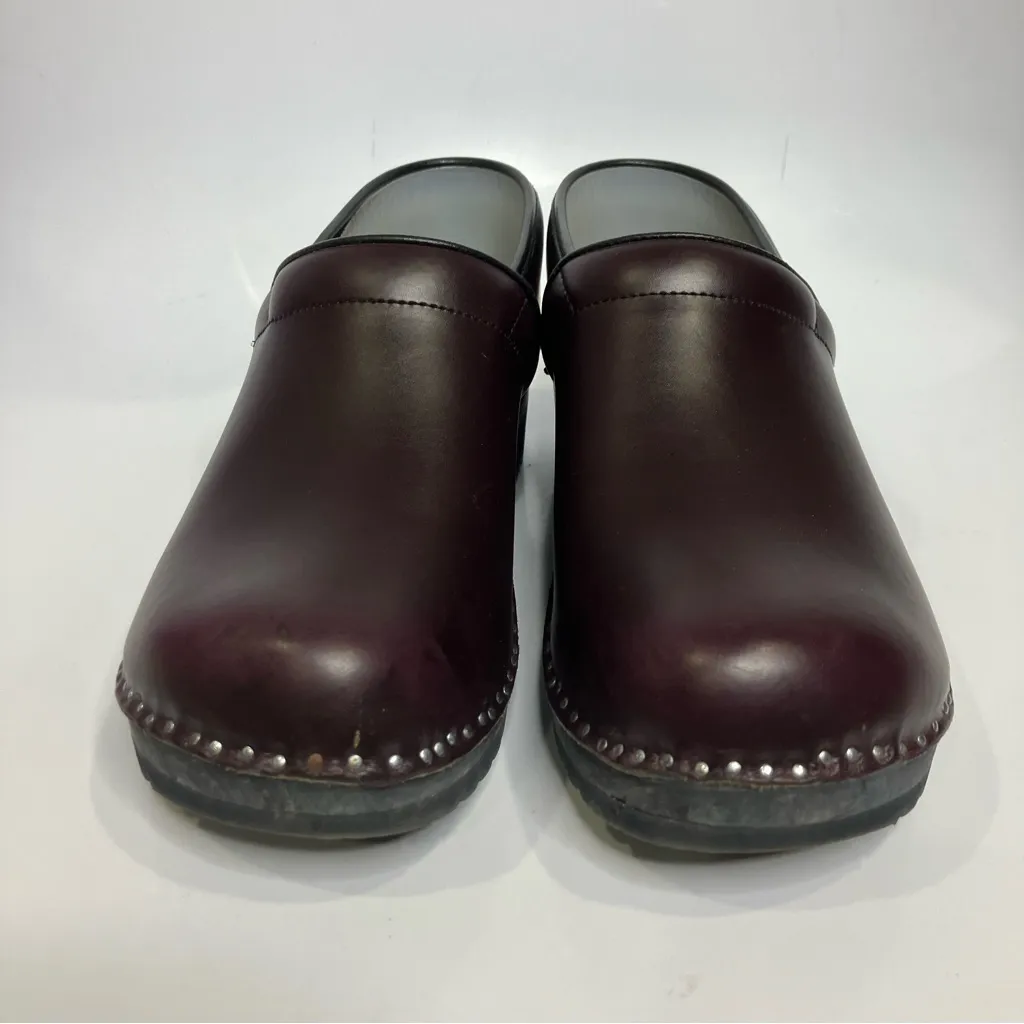 Troentorp leather clogs women’s size 41‎ Swedish clogs nursing professional Brown - Image 2