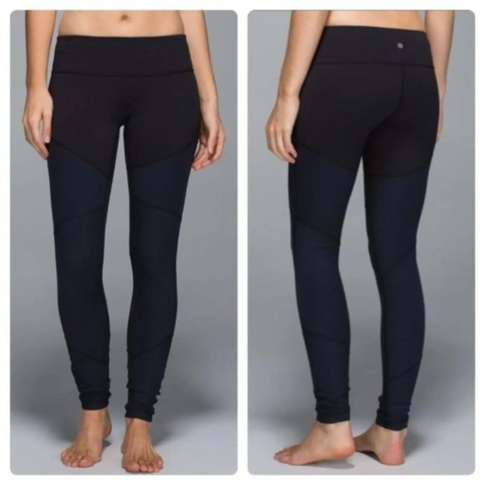 Lululemon Wunder Under Leggings Navy Black Stripe - Image 3