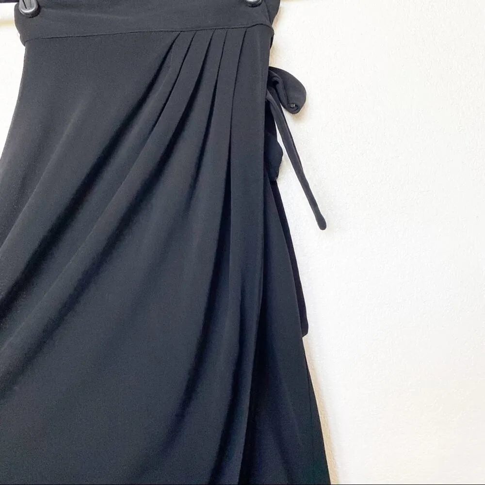 Amanda Uprichard Viscose Black Wrap Skirt Size Medium - Image 4