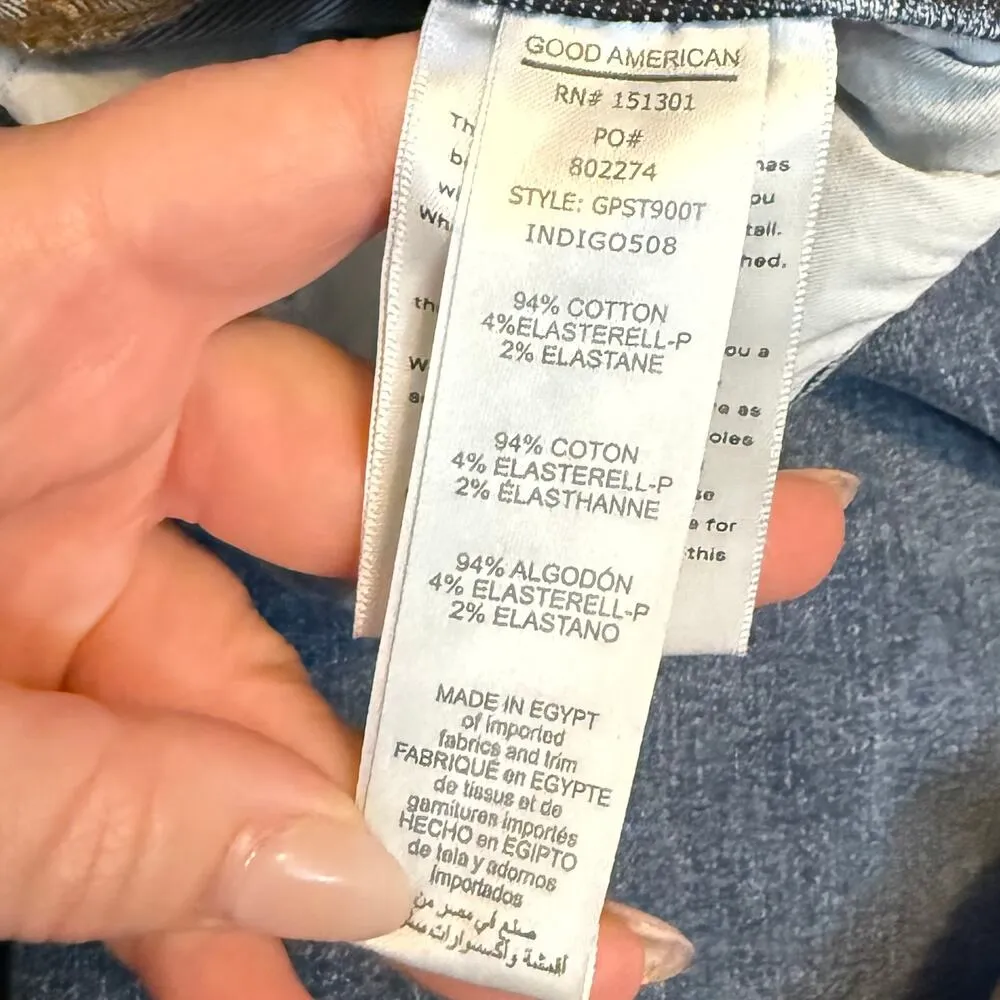 Good American Good Petite Straight Women’s 26 Narrow Cut Mid Rise Tailored Jeans - Image 9