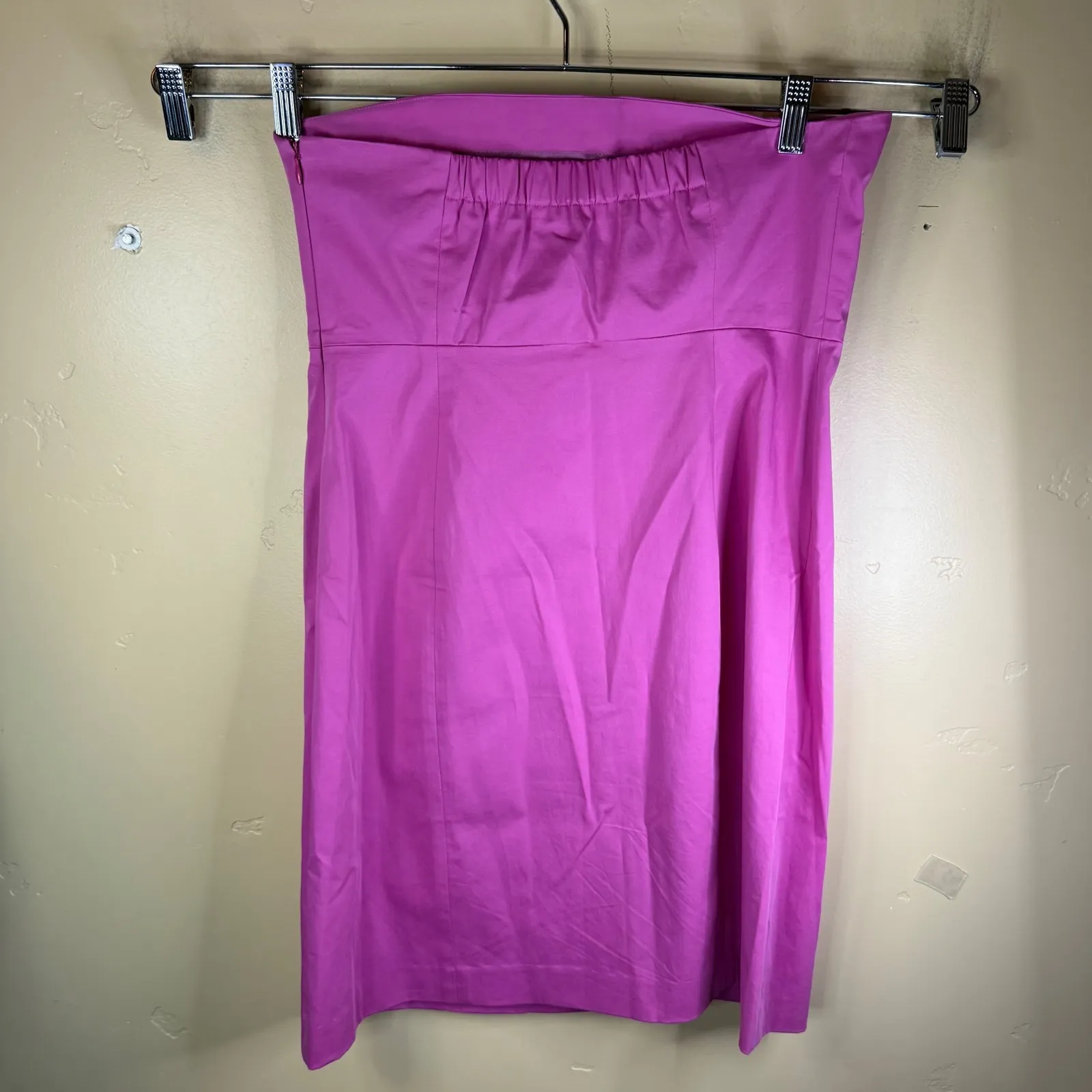 Theory Pink Strapless Sheath Mini Dress Size 10 Cotton Blend Formal Cocktail - Image 7