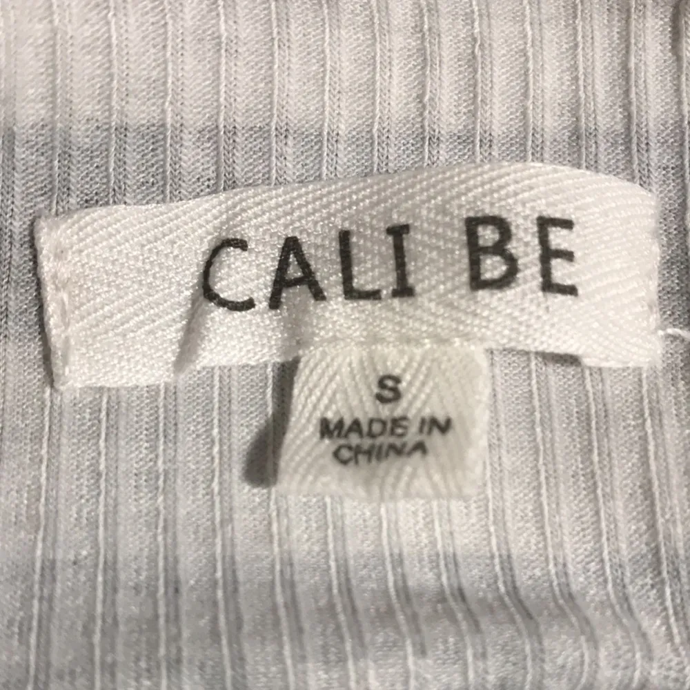 Cali Be Mock Neck Women’s Shirt Top Striped Ribbed Grey Multi Small NWOT Gray - Image 2