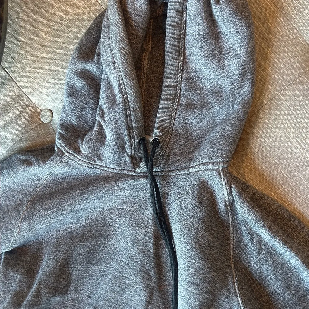 Rag & Bone Feather Grey Drawstring Hoodie Size Small - Image 5