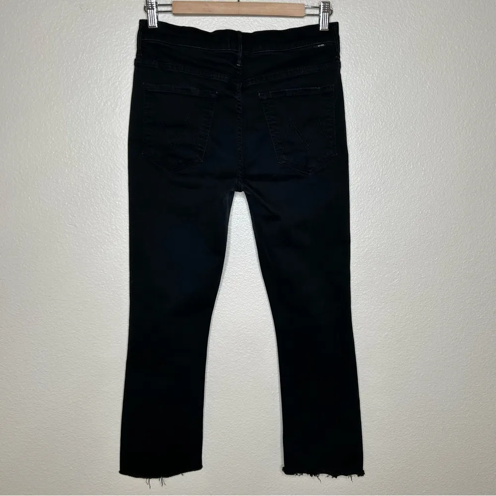 Mother Insider Crop Step Fray jeans Not Guilty 30 Black - Image 10