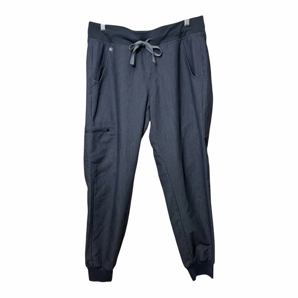FIGS Zamora Jogger Cargo Scrub Pants SP Heather Charcoal Grey Medical Uniform - Image 8