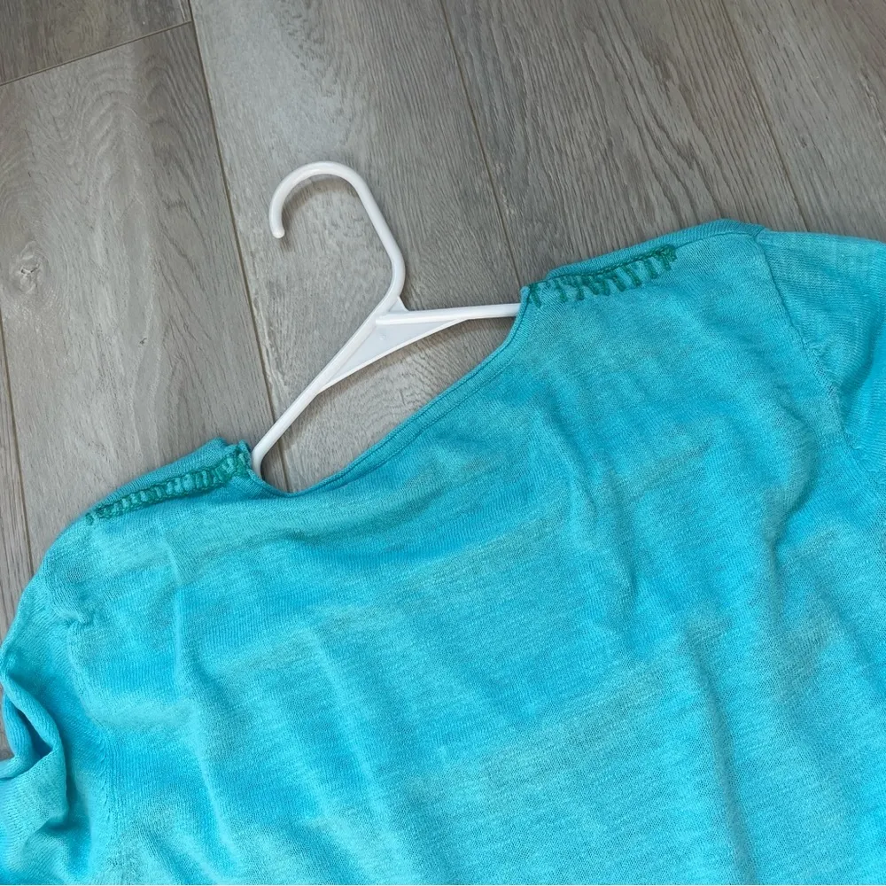 J.Jill Long Sleeve linen cotton shirt Blue womens (xlarge) lagenlook casual - Image 8