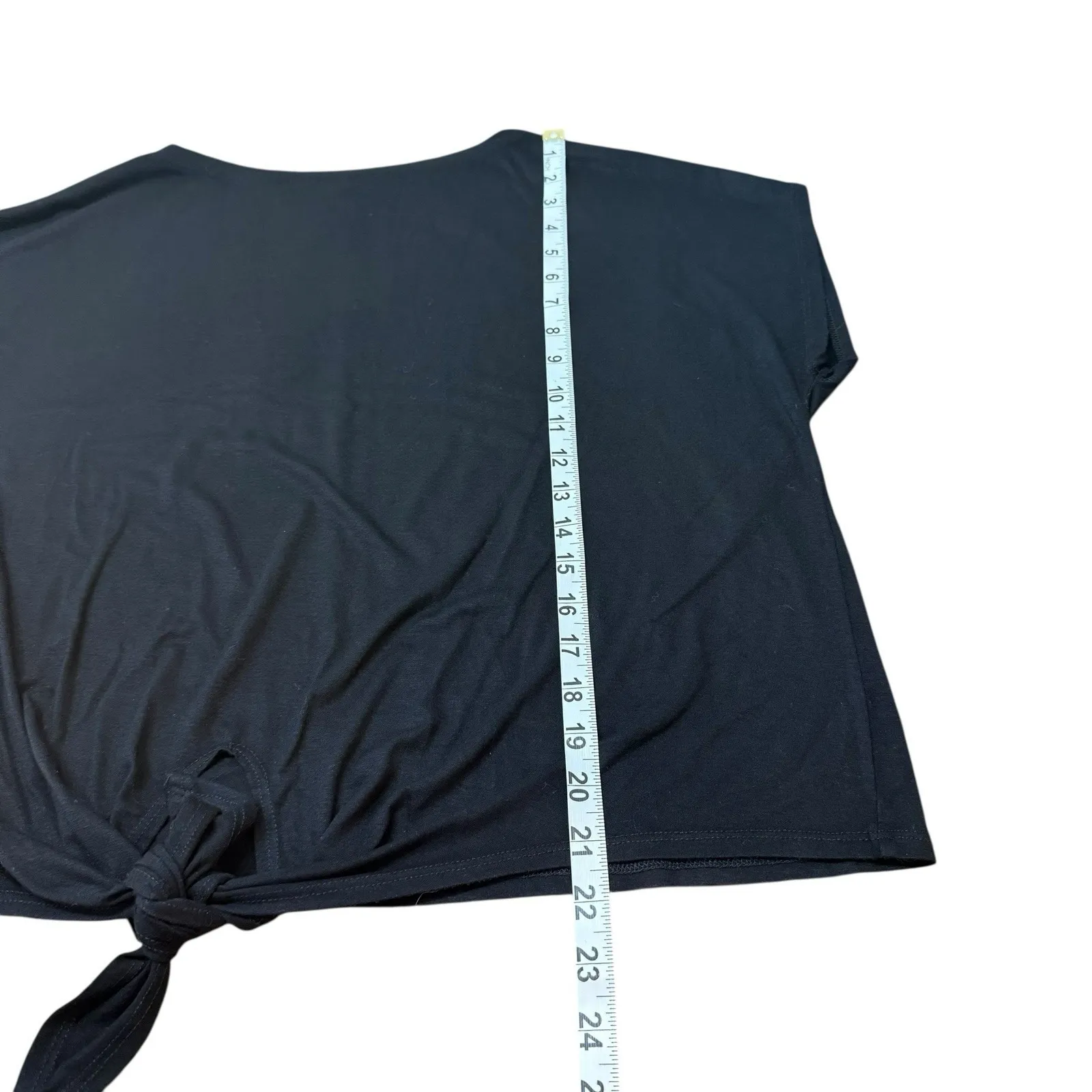 Karen‎ Kane Tie Front 3/4 Dolman Sleeve Boatneck Blouse Top Medium - Image 6