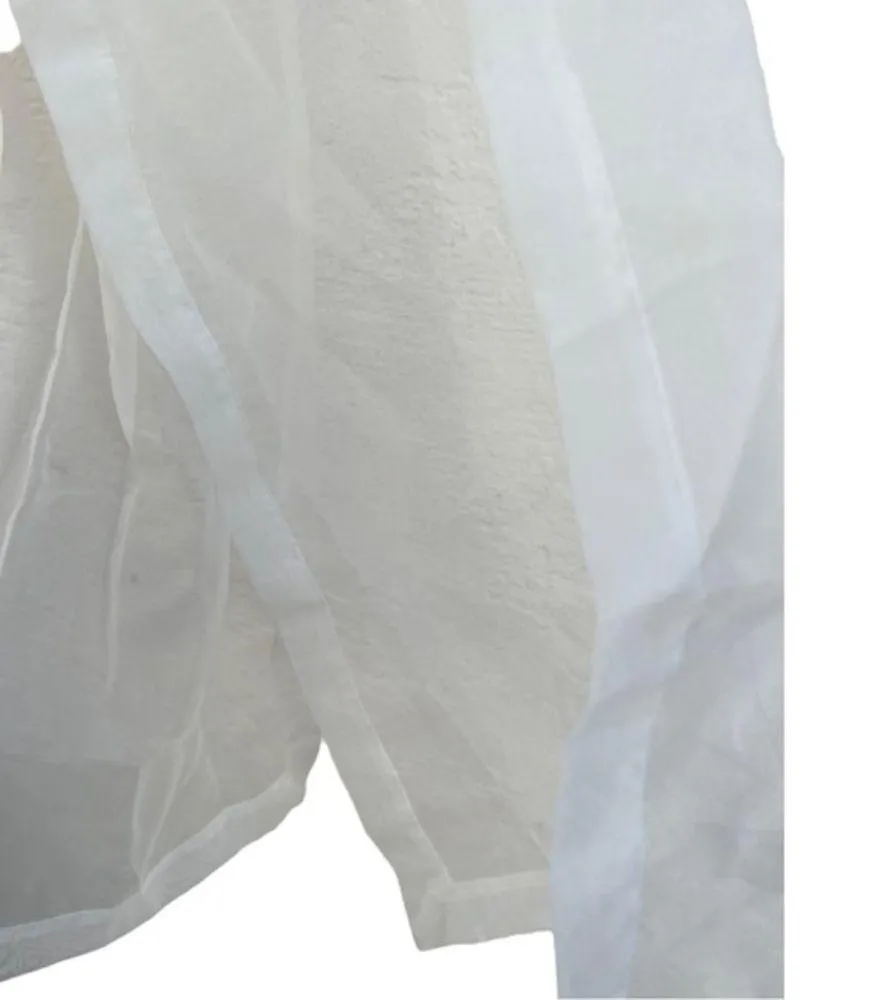 Vintage  Womens Lightweight Sheer Off-white cream Chiffon Scar - Image 8