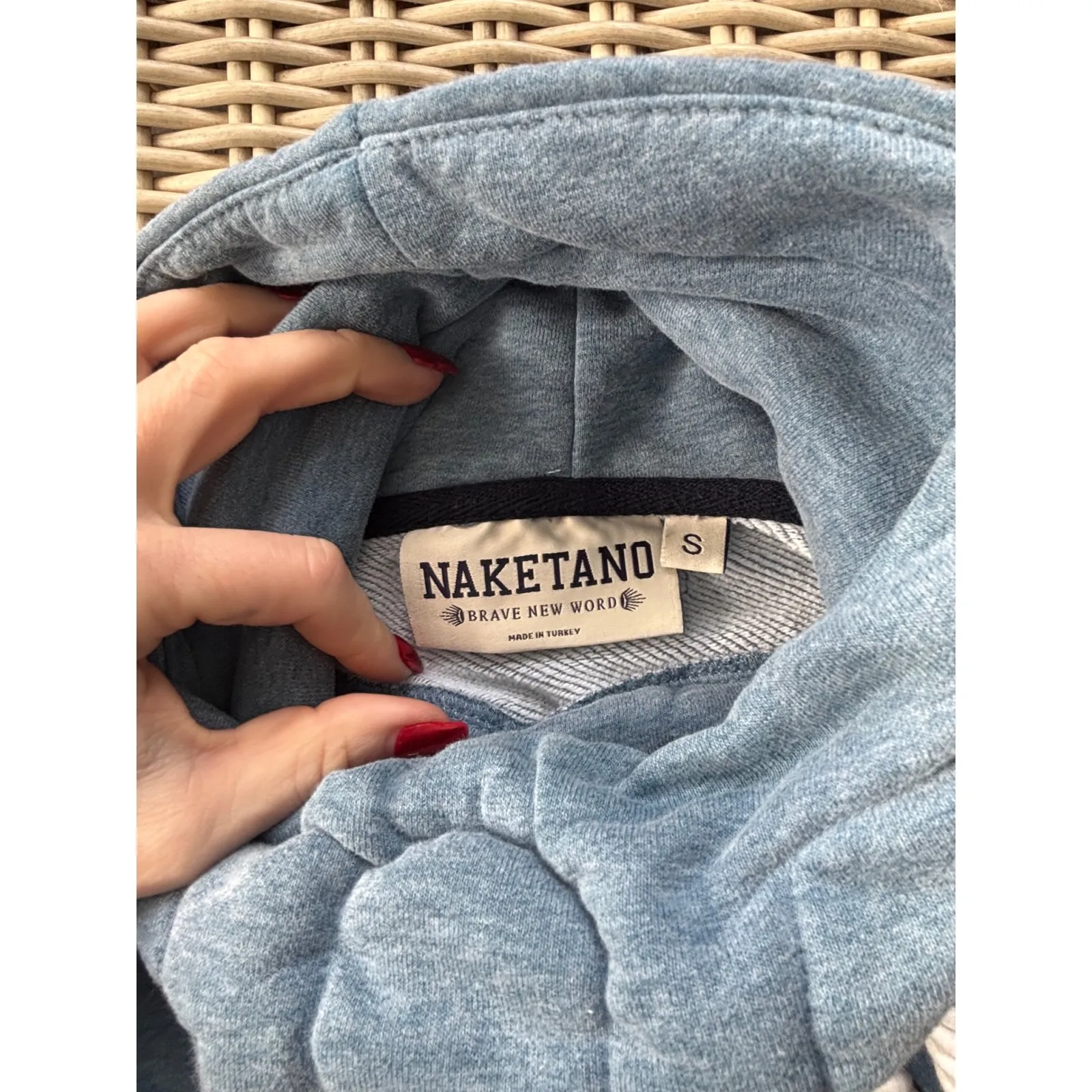 NAKETANO Darth Hoodie Sweatshirt small athleisure layered hiking outdoors - Image 11