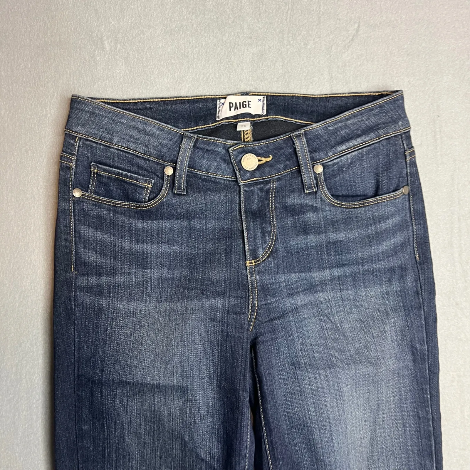 PAIGE Verdugo Ankle Jeans Women Size 26 Dark Wash Skinny Fit Stretch Denim - Image 4