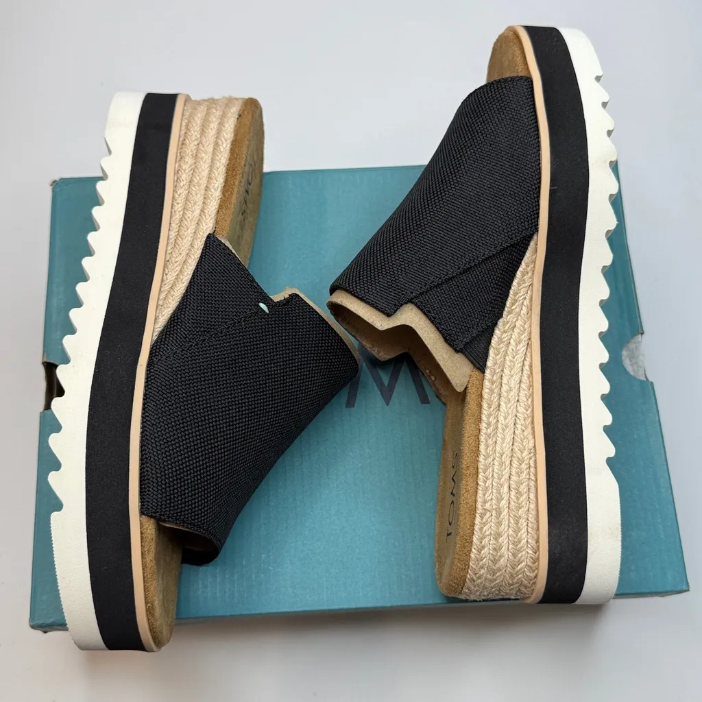 TOMS Women's Diana Flatform Slide Wedge Sandals- Size 8 - Image 8