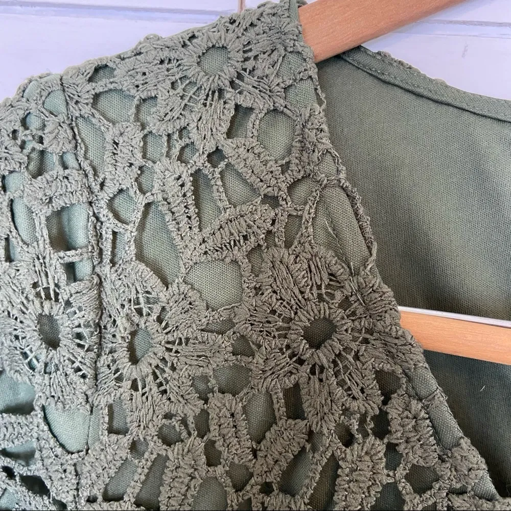 Polagram Green Lace Dress. Size XSmall. EUC - Image 3