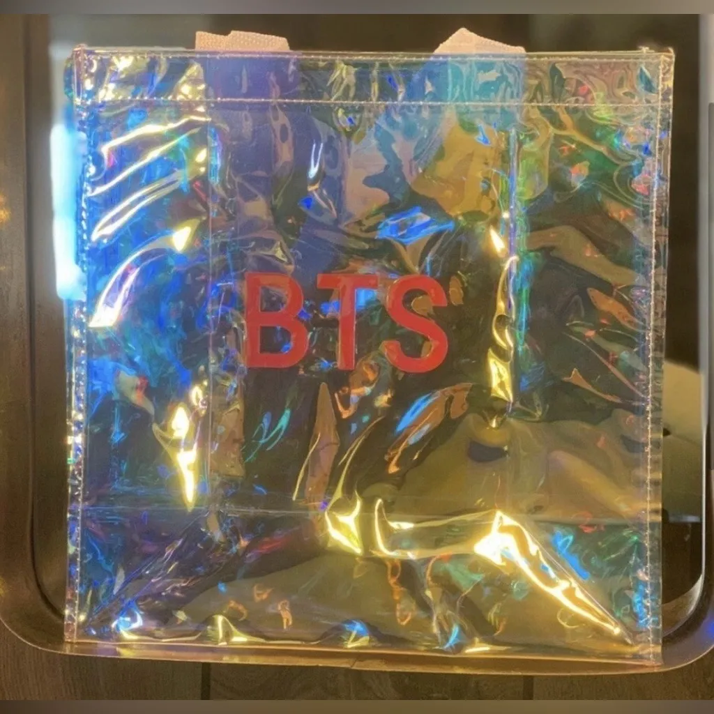 Hot pink bts tote bag - Image 2