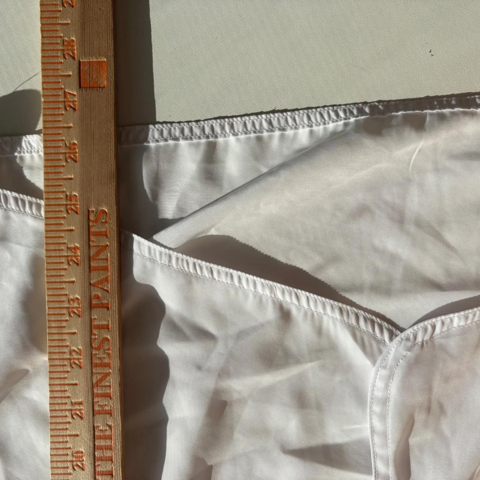 LoRCa White Button Down Shirt Long Sleeve Collared Side Slits Size M Size M - Image 5