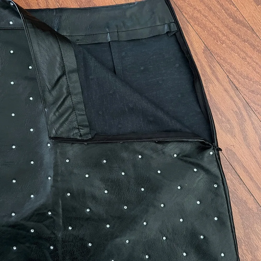 Black Studded Leather Skirt - Image 6