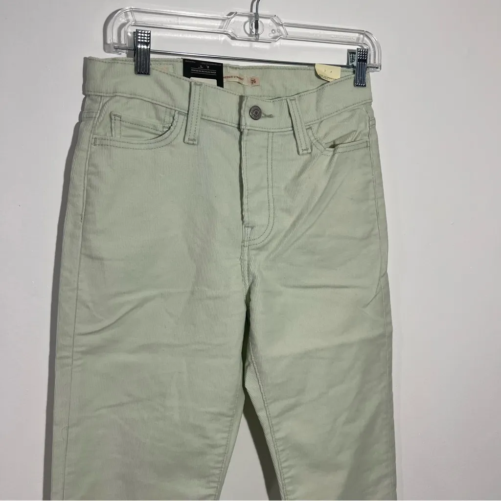 Levi's Wedgie Straight‎ Corduroys High Waist Size 26 x 26 - Image 4