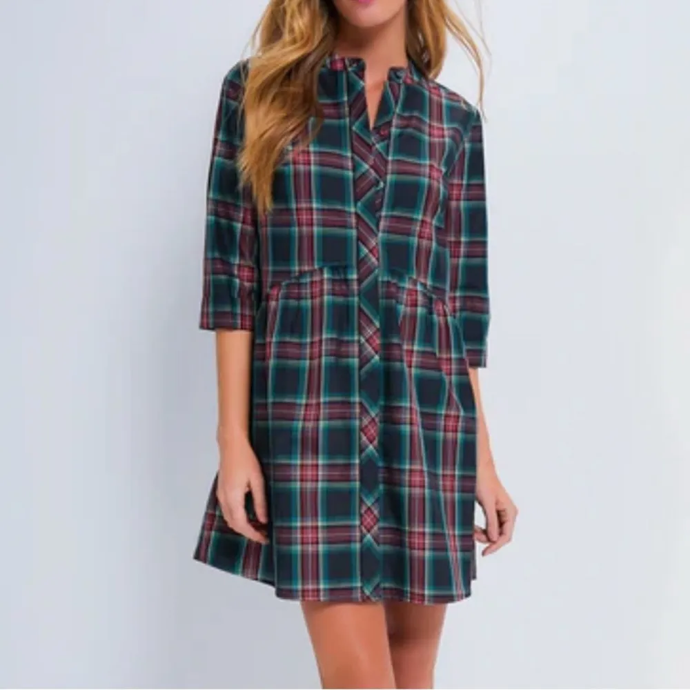 Tuckernuck | NEW Festive Plaid Tartan Royal Shirt Mini Dress Size XS - Image 8
