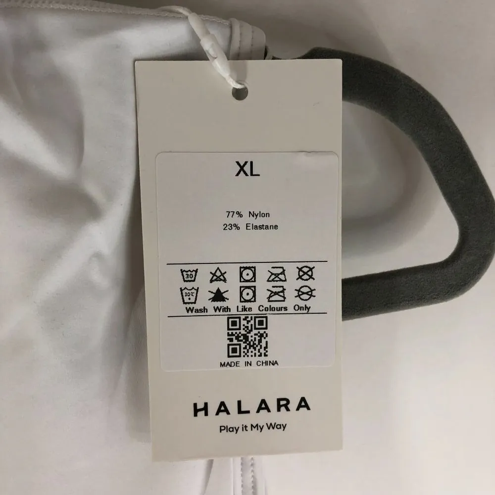 Halara Everyday Cloudful Air V Neck 2-Piece Pocket Tiered Ruffle Dress White XL - Image 6