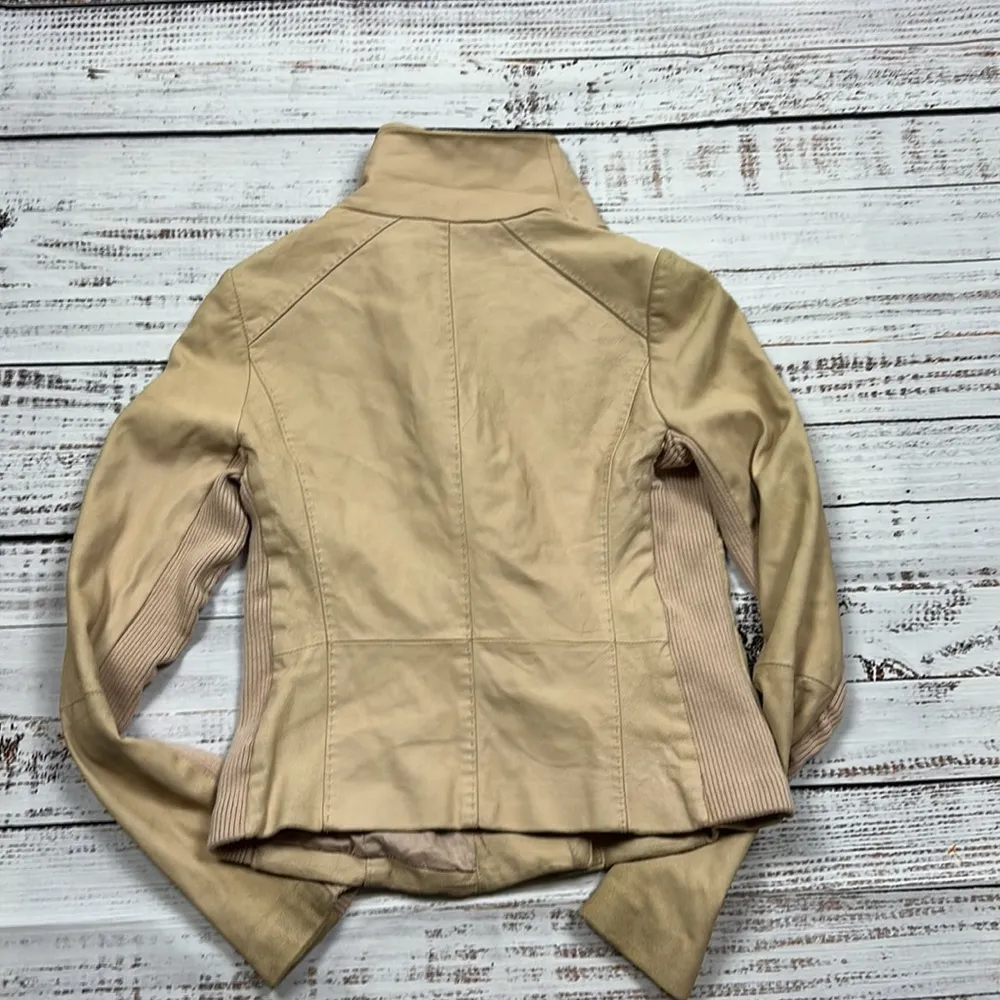 Vince scuba leather moto jacket size small - Image 6