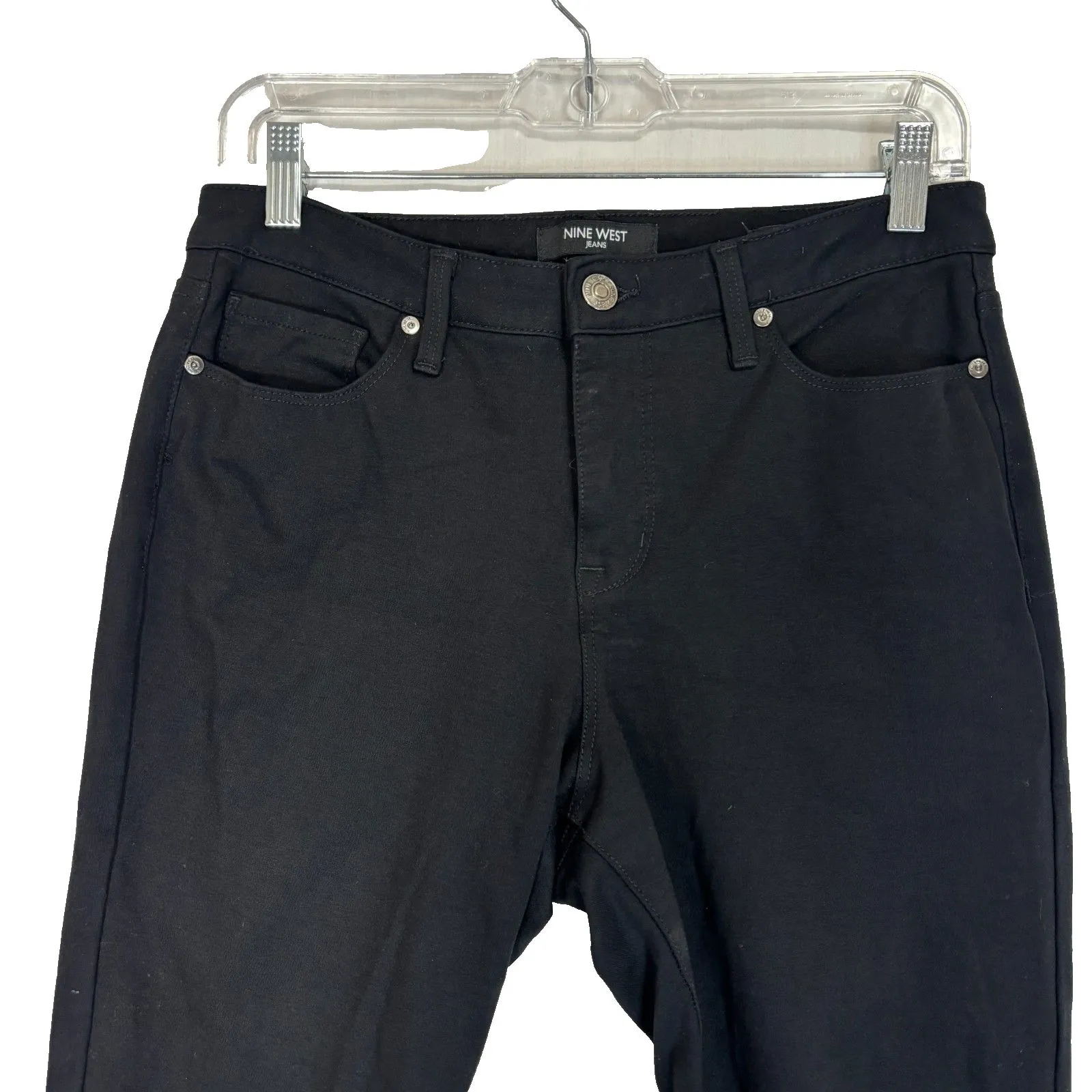 Nine West Womens Jean Gramercy Skinny Ankle Stretch Black Sz 8 Mid Rise - Image 10