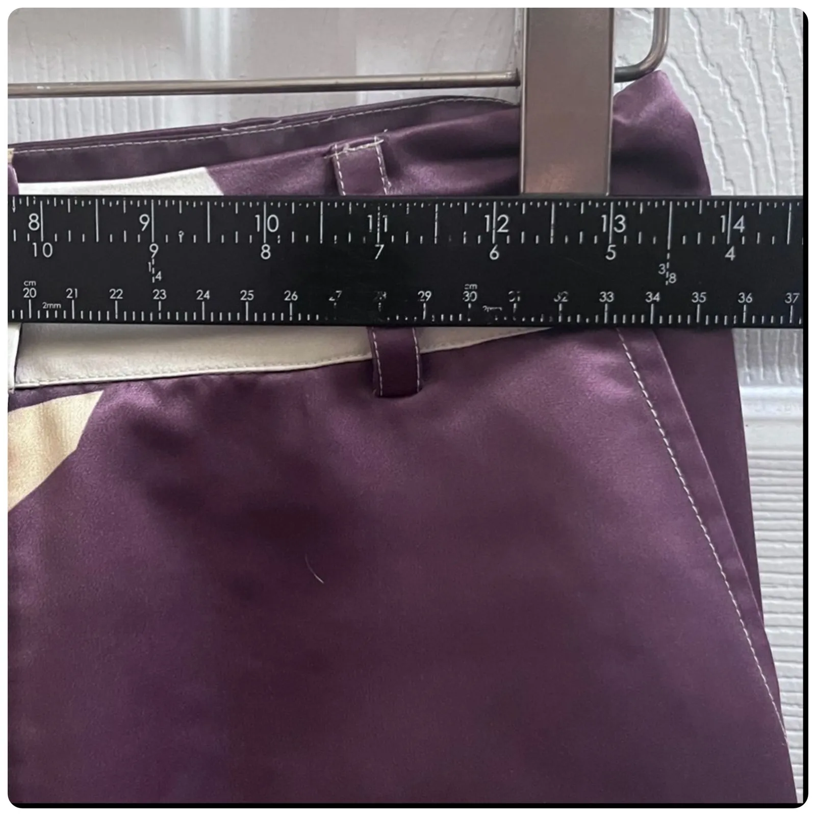 House of Sunny Highway Bold Print High Rise Satin Slight Flare Pant Size 4 Brown - Image 9