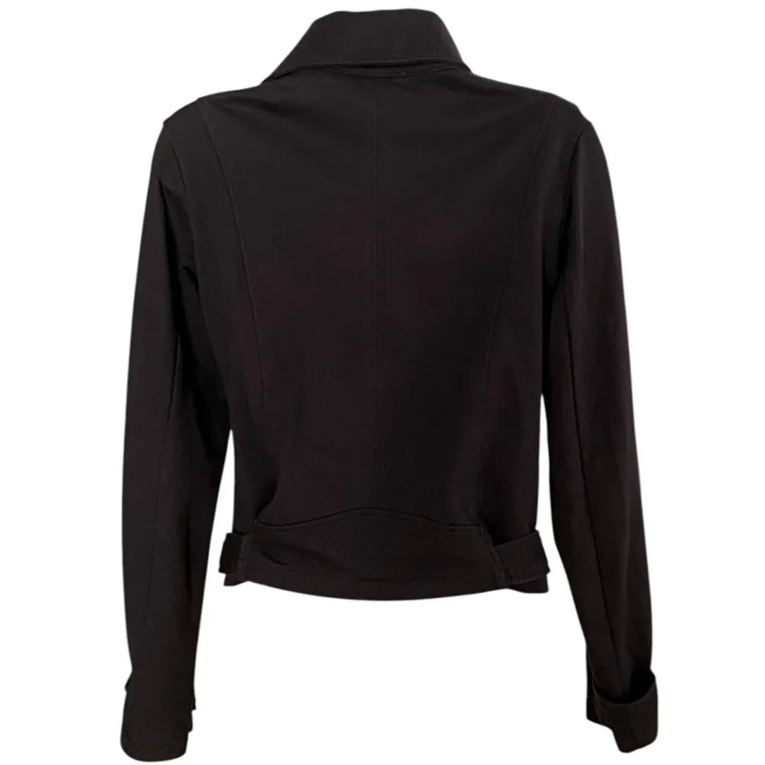 ROMEO & JULIET COUTURE Short Black Military Band Buckle Jacket ~ Women's MEDIUM - Image 4