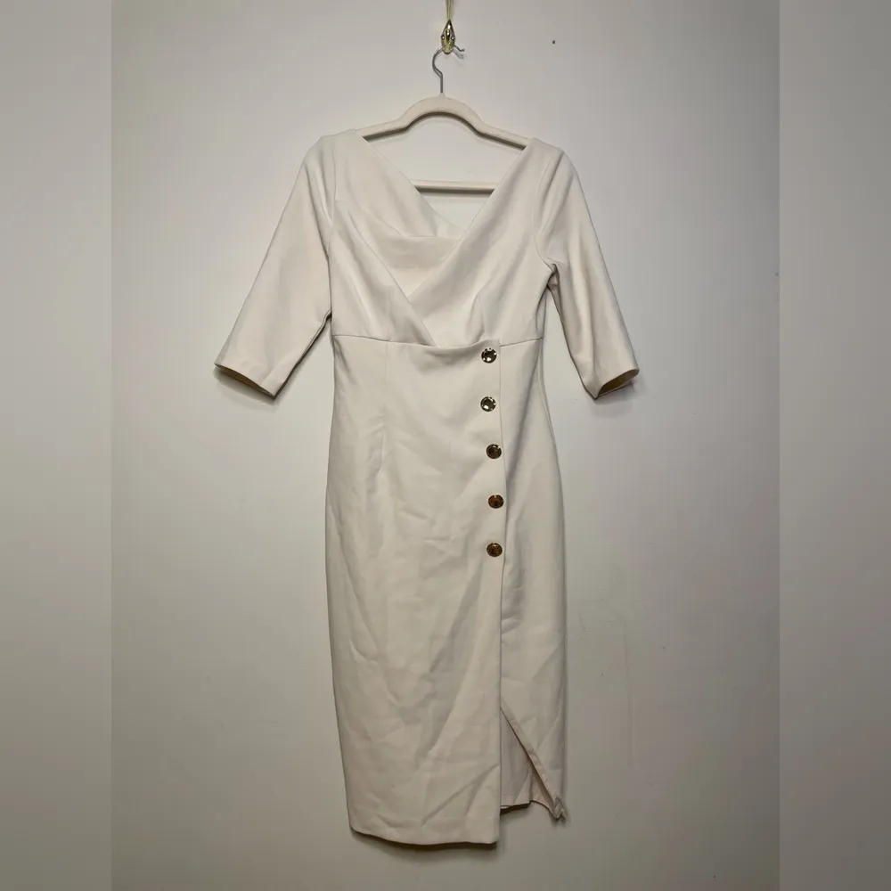 Black Halo Edeline Sheath in Biscotti - Image 5