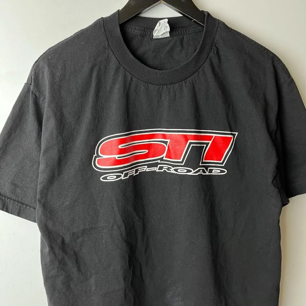Vintage Y2K STI Off Road T Shirt Black Large L Car Graphic Tee 100% Cotton Solid - Image 11